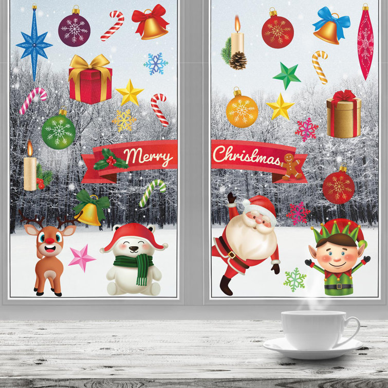 The Holiday Aisle® Clings Christmas Crew Colourful Window Decal Wayfair